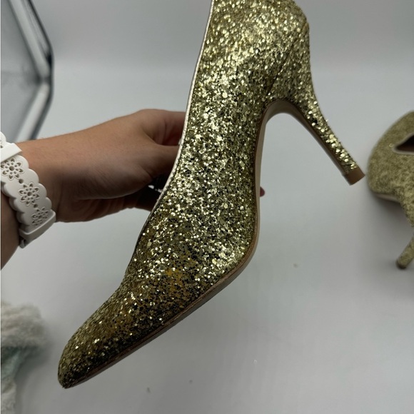 LK Bennett Gold Sparkle Heels Size 39 - Picture 10 of 14